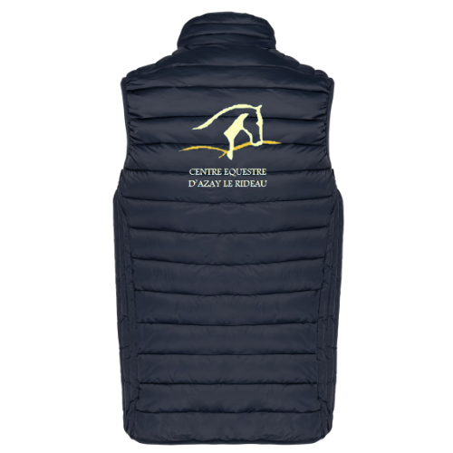 Doudoune légère sans manches, brodée coeur & dos