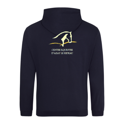 JH050 - Sweat-shirt zippé brodé coeur & dos