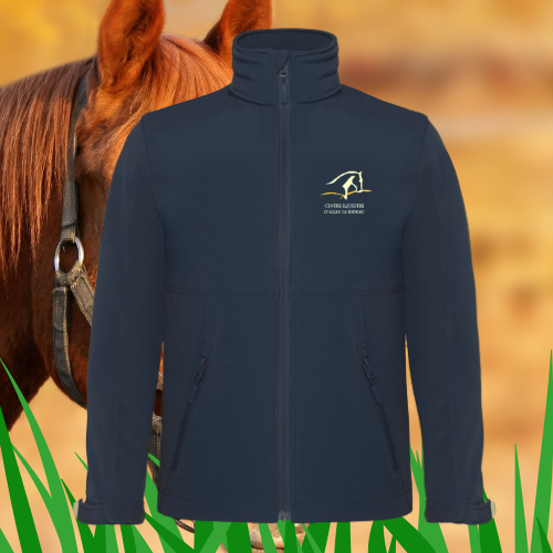 JK969 - Softshell enfant capuche amovible floqué cœur & dos