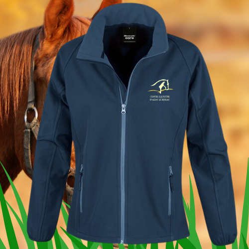 R231F - Veste softshell imprimable pour femme floquée coeur & dos