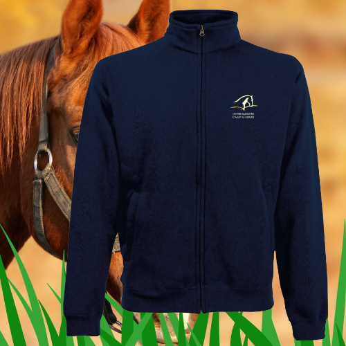 SS226 Sweat-shirt zippé Classic 80/20 brodé coeur & dos